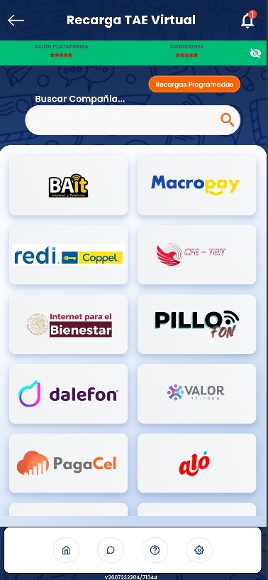 Módulo de Recargas Electrónicas